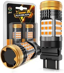 Auxbeam B21 Series 4257 Amber LED Bulbs Built in Resistor Error Free Anti Hyper Flash 4257NA Bulbs for 2022-2025 Ford Maverick Front Turn Signal Light Blinkers Bulbs for F150 F250 F350 F450 F550