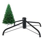 ASOENTIWOX Small Christmas Tree Stand (17.5in/45cm) Metal Christmas Tree Base Christmas Tree Legs Replace, Center Inner Diameter 2.2cm, Tree Stand for 3-6 Foot Christmas Tree (Green)