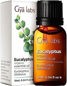 Gya Labs Organic Eucalyptus Essential Oil for Diffuser - 100% Pure Therapeutic Grade Eucalyptus Oil Essential Oil - Eucalyptus Essential Oil Organic for Skin Humidifier, Sinus & Hair (10ml)