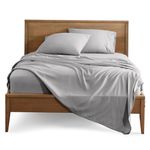 Bare Home Queen Sheet Set - 1800 Ultra-Soft Microfiber Queen Bed Sheets - Double Brushed - Queen Sheets Set - Deep Pocket - Bedding Sheets & Pillowcases (Queen, Light Grey)