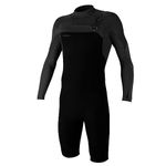 O'Neill Men's Hyperfreak 2mm Chest Zip Longsleeve Spring Wetsuit L-Tall Black/Black