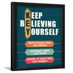 Chaka Chaundh - -believe in yourself - Confidence - Motivational Quotes wall frames for room OFFICE WALL DECOR, STUDENT, STUDY ROOM & ENTREPRENEUR - (14 X 11 Inches)