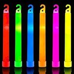 12 PCS Bright 6 Inch Colored Glow S