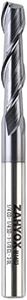 ZahyoX 2 Flutes TiAlN Coated Square Nose End Mill, Solid Carbide Upcut Spiral CNC Router Bit, 1/4" Diameter, 1/4" Shank, 1-1/8" Cutting Length, 3" Overall Length, CNC Cutter Milling Tool