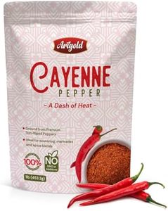 Arigold Organic Cayenne Pepper Powder | 1LB Handcrafted 100% Chemical-Free Red Pepper, Extra Hot Spice | 60,000-80,000 SHU | Sun-Dried, Non-GMO, Non-Irradiated, Additive Free, Gluten-Free | Perfect for Cooking, Seasoning, BBQ, Hot Sauce, and Marinades – Resealable Bag, 16 oz Bulk.