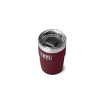 YETI Rambler 8 oz Stackable Cup, Stainless Steel, Vacuum Insulated Espresso Cup with MagSlider Lid, Wild Vine Red