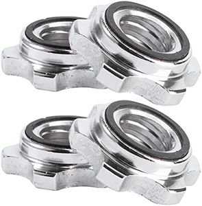 POPETPOP 4pcs Barbell- Lock Collars Hex Nut Screw Clamp Spinlock Collar for Dumbbell Weight Lifting Fitness Exercise 2. 5cm