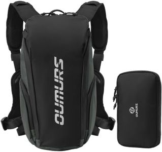 OUMURS 15L Motocross Backpack, Lightweight 3LBS Off-Road Riding Backpack with Separate Tool Pouch, 180° Opening, Hydration Bladder Compatible, Rain Cover for Dirt Bike ATV Mountain Biking