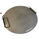 LavaLock Flat top Griddle Grate for UDS 55 Gallon Drum Smokers Grill Plate Also fits Weber Smokey Mountain 22" WSM and Kettle Thick Steel with Handles