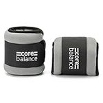 Core Balance Ankle and Wrist Weights Adjustable Velcro Strap Neoprene Fabric Set Of 2 x 0.5kg (Black)