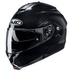 HJC C91N Plain Modular Flip Front Motorcycle Helmet Gloss Black (M)