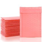 VEYLIN Bubble Mailers,50PCS Poly Bubble Mailers Small Padded Envelopes for Shipping, Mailing, Packaging(110x190mm Pink)