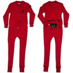 Lazy One Men's Bear Bottom Flapjacks Union Suit X-Small Red