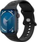 CASEOLOGY By Spigen Parallax Watch Strap [Dust free] Band Compatible with Apple Watch Ultra 2 / Ultra/Series 10/9/8/7 (49mm, 46mm, 45mm), SE2/6/SE/5/4 (44mm) and Series 3/2/1 (42mm) - Matte Black