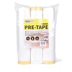 ADHES Pre Taped Masking Film with Adhesive Edge, 103 inch x 108 feet x 3 Rolls No Residue Masking Tape for Painting, Automotive, and DIY Projects Tape and Drape for Floor Furniture Protection