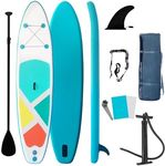 Inflatable SUP Stand-Up Paddle Boards for All Skill Levels, QILEBA 10'4'' Ultra-Light Paddleboard with Durable SUP Accessories, Fins, Paddle, Pump, Leash, Extra Wide Stable Non-Slip Yoga Deck, Green