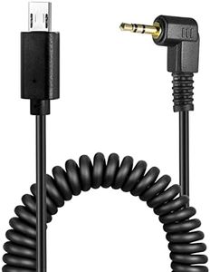 NEEWER 2.5mm to S2 Remote Shutter Release Cable, Compatible with Sony A1, A9 II, A9, A7R V/IV, A7S III, A99 II, A7R II, A7S II, A7 II, A7R, A7S, A7, A6600, A6500, A6300, A6000, RX10 IV Cameras