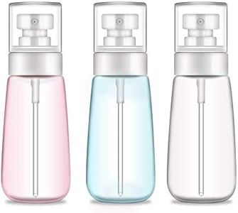 UBottey Spray Bottle Travel Size, 3Pcs 100ml/3oz Fine Mist Hairspray Bottle for Essential Oils, Empty Airless Makeup Face Spray Bottle Clear Refillable Travel Containers for Cosmetic Skincare Perfume