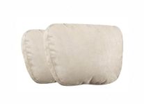 CARIZO Velvet Ergonomic Car Headrest Pillow - Pack Of 2 Travel In Comfort With Adjustable Support For Long Drives! (Beige)