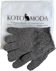 Kotomoda Sphynx Gants exfoliants en bambou carbonisé pour le bain et la douche
