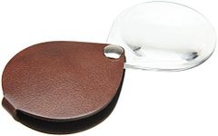 ESCHENBACH 1740-450 Classic & Vivid Portable Magnifier Round Magnification 3.5X Brown