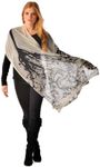 Cashmere Boutique 100% Pure Cashmere Shawl Women - Knitted, Soft, Luxury Lightweight, Tree Print Shawl - 22" x 76"