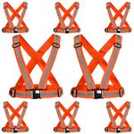 STYLERA High Visibility Protective Safety Reflective Vest Belt Jacket Construction Traffic Reflector Cross Straps Adjustable Belt for Men and Women