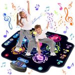 KIZJORYA Dance Mat for Kids, Electronic Light-up Dance Pad with Wireless Bluetooth 5 Speeds 9 Levels, Dancing Mat for Toddlers Music Game Dance Toy for Girls Boys 3 4 5 6 7 8 9 10+ Year Old