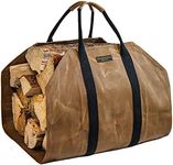 Readywares Waxed Canvas Firewood Carrier, Heavy Duty Firewood Log Carrier, Classic Durable Design