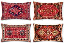 JOTOM Cushion Covers 30cm x 50cm Set of 4 Bohemian Style Decorative Throw Pillow Covers Exotic Abstract Vintage Pillowcases for Sofa Couch Bedroom Outdoor Home Office Living Room Car Decor (Exotic)