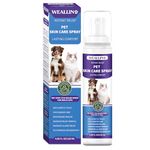 WEALLIN Hot Spot Itch Relief Spray for Dogs & Cats - Hot Spot Treatment for Dogs itchy dog skin relief,Pet wound care spray for Itchy, Irritated Skin, Allergy, Rashes, Wound Care 120ML