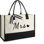 Bridal Shower Gift, Bride Gifts Bride Bag, Bachelorette Party, Engagement Wedding Gifts, Bride to be gifts, Embroidery Tote Bag with Inner Pocket, Beautiful Gift Box and Greeting Card Sets