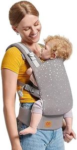 kk Kinderkraft NINO CONFETTI Mochila Portabebés, Portabebé Ergonómico da 3 mesi a 20 kg, Dorsal y Ventral posición, Bolsillo, Puro Algodón, Postura segura, Asiento ajustable, Gris