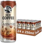 HELL Ice Coffee Cappuccino | 24 x 250ml Cans Multipack | 40mg/100ml Caffeine | Contains Real Arabica & Robusta Coffee Bean Extracts | 75% UHT Milk | Preservative Free | Iced Coffee | Ready To Drink