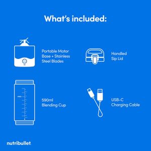 nutribullet Portable Blender – Black, Compact Personal Smoothie Maker