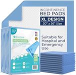 Breatheze Disposable Bed Pads for Incontinence - Extra Large Heavy Duty Absorbent Pads for Adults, Kids, and Pets - Waterproof Protection with 375LB Capacity - Large Chux for Bed Wetting - 10 Pack