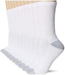 Hanes womens Value, Crew Soft Moisture-wicking Socks, Available in 10 and 14-packs, White - 10 Pack, 7-11 UK