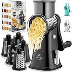 Rotary Cheese Grater with Handle & 