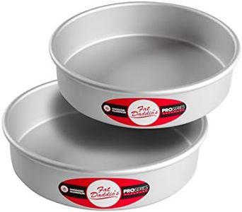 Fat Daddio's Anodized Aluminum Round Cake Pans, 2 Piece Set, 8 x 2 Inch