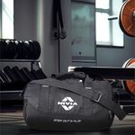 NIVIA Beast Gym Bag-4 Polyester/Unisex Gym Bags/Shoulder Bag for Men & Women with Separate Shoes Compartment/Carry Gym Accessories/Fitness Bag/Sports & Travel Bag/Sports Kit (Black)