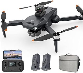 Teeggi KF106 MAX Drones con cámara 4K HD, Evitación de Obstáculos Láser de 360°, Cardán de 3-Ejes, 22 Minutos de Tiempo de Vuelo, GPS Sígueme, Retorno Inteligente,Cuadricóptero Profesional, 2 Baterías