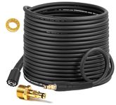 10M 32Ft High Pressure Washer Replacement Hose for Karcher, Click Type Plug to M22-14mm Screw Thread Outlet for Kärcher K Series Washers K2, K3, K4, K5, K7 Accessories, with Quick Connect Adapter