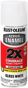 Rust-Oleum 2X Acrylic Enamel Top Coat Spray Paint, Gloss White, 340 g