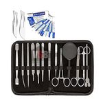 VSB-Premium Quality 26 Pcs Advanced Dissection Kit Stainless Steel Tools for Dissecting Frogs etc Best for Biology Anatomy Botany and Veterinary Students or Teachers with Case