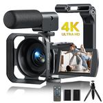 CAMWORLD 4K Video Camera Camcorder UHD 48MP WiFi Vlogging Camera for YouTube 16X Digital Zoom Camcorder 3" Touch Screen Camera with Remote, Microphone, 2 Batteries, Lens Hood