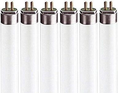 LUXRITE LR20765 (6-Pack) 54-Watt 4 FT T5 High Output Fluorescent Tube Light Bulb, Daylight 6500K, 4200 Lumens, G5 Mini Bi-Pin Base