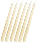 Floryn Decor Long Ivory Taper Candles | Elegant Long Candles for Your Home Decor | Each Candle is 10 inches Long, Smokeless & Dripless (Pack of 4)