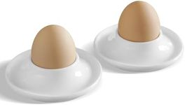 Cinf Ceramic Egg Holder Gift Set of 2 Porcelain Holder Breakfast Boiled Cooking Easy to Clean Childhood Memories Kitchen