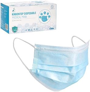 Kinbontop Mascarilla Quirúrgica Desechable Homologada, Tipo IIR de Triple Capa, Transpirables, paquete de 50 unidades, Empaquetado Individual