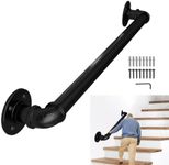 Lechansen Grab Rails for Bathroom, 55cm Bath Grab Rails, Stair Handrail for Indoor Outdoor, Bath Handle, Towel Rail, Shower Wall Grip Handle, Non-Slip Industrial Wrought Iron Banister Handrail